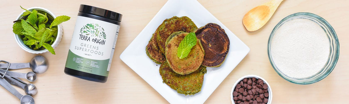 Mint Chocolate Chip Pancakes - Because We Can! | Terra Origin