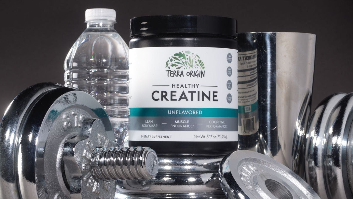 creatine with water and weights 