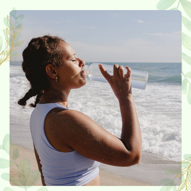 woman drinking water 