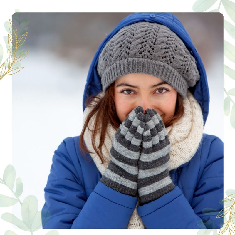 woman bundled up during winter 
