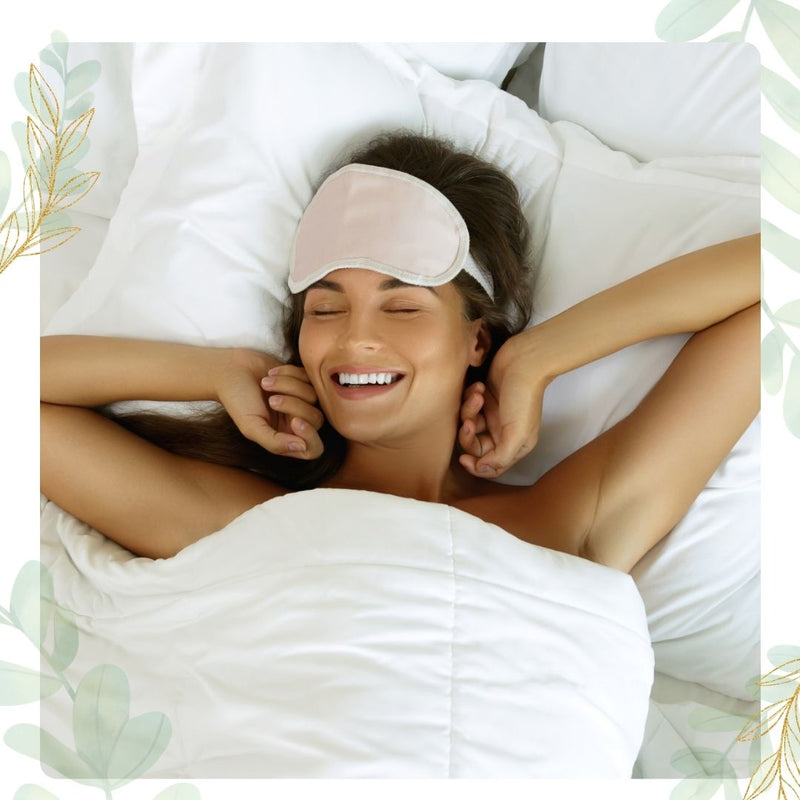 woman waking up refreshed 