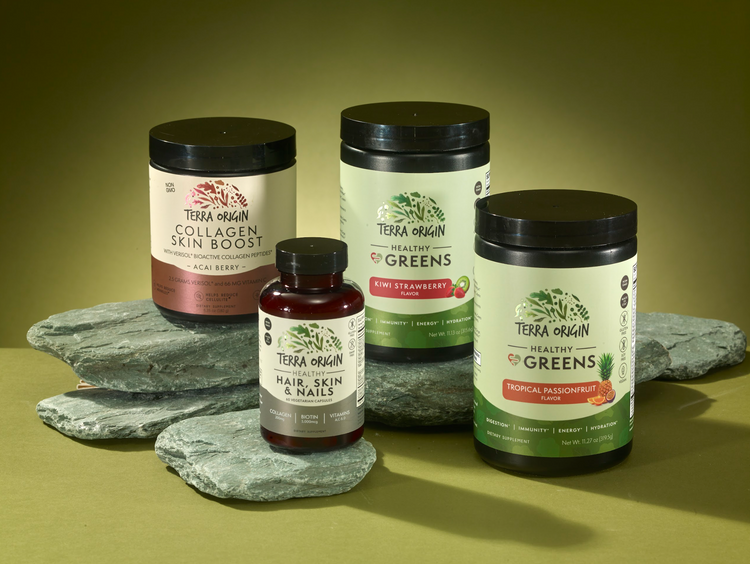 Collagen Skin Boost + Healthy Greens + Hair, Skin, Nails Bundle