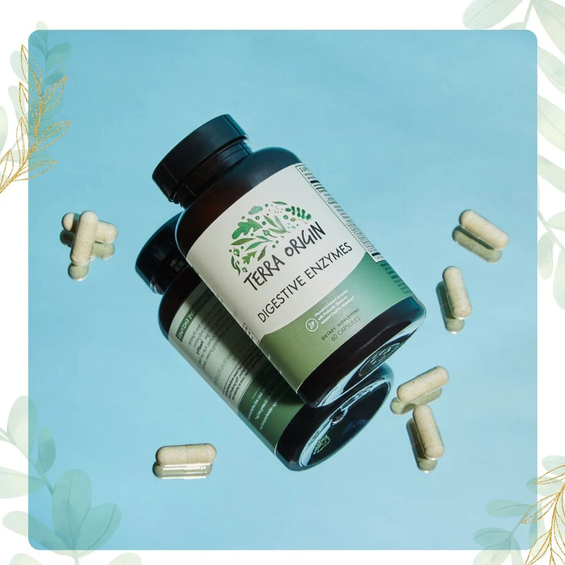 A bottle of digestive enzymes