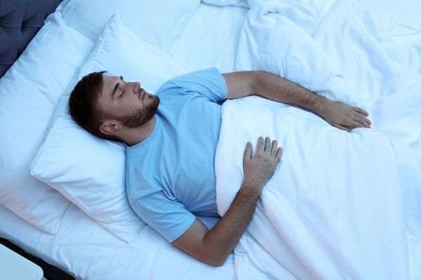 a man sleeping peacefully