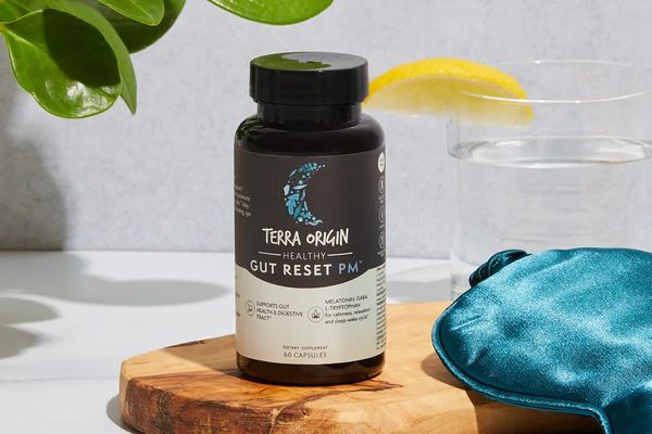 a bottle of Gut Reset PM